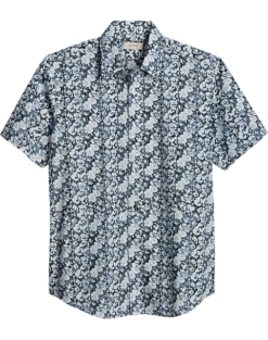 Jaymes Modern Fit Camp Shirt, Blue Floral