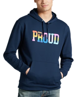 The Phluid Project Classic Fit Proud Graphic Hoodie, Navy