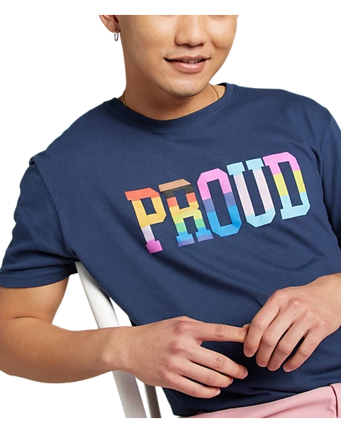 The Phluid Project Classic Fit Proud Graphic Crew, White 2 The Phluid Project Classic Fit Proud Graphic Crew, White - Image 2