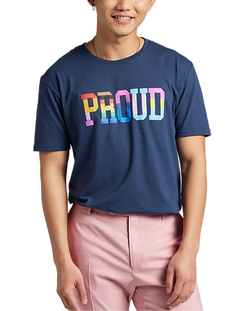 The Phluid Project Classic Fit Proud Graphic Crew, White 1 The Phluid Project Classic Fit Proud Graphic Crew, White