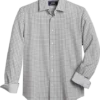 Report Collection Modern Fit Four-Way Stretch Sport Shirt, Gray Check