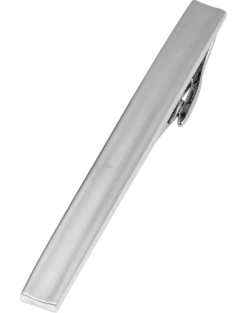 Pronto Uomo Matte Silver Tie Bar