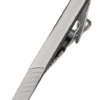 Pronto Uomo Tie Bar, Silver Diagonal Stripe