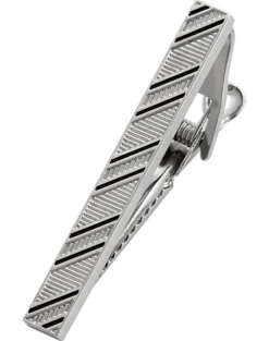 Joseph Abboud Tie Bar, Silver Stripe
