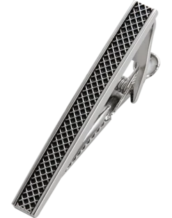 Joseph Abboud Tie Bar, Silver Grid
