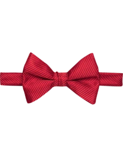Calvin Klein Red Textured Stripe Bow Tie