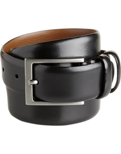 Joseph Abboud Double-Loop Dress Belt, Cognac