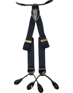 Men's Wearhouse Fancy Big And Tall Navy Silk Braces