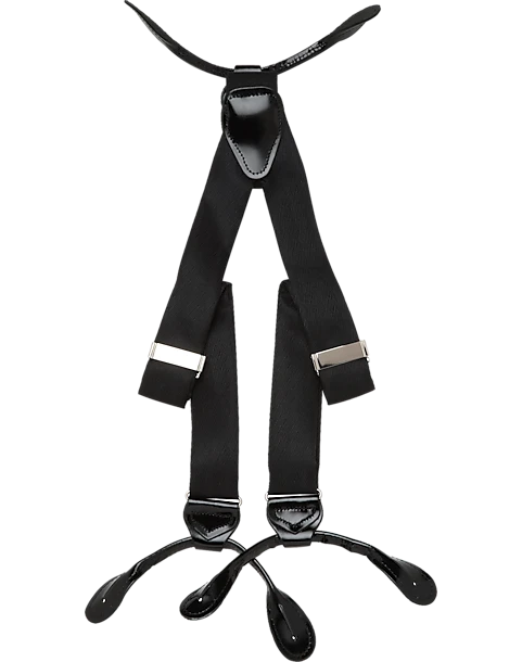 Men's Wearhouse Fancy Big And Tall Black Silk Braces 1 Men's Wearhouse Fancy Big And Tall Black Silk Braces