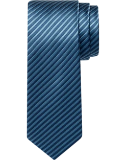 Egara Skinny Tie, Silver Stripe