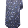 Pronto Uomo Narrow Tie, Blue & Charcoal Floral