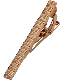Pronto Uomo Tie Bar, Gold Weave