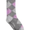 Egara Socks, Gray & Lavender Argyle