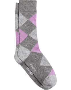 Egara Socks, Gray & Lavender Argyle
