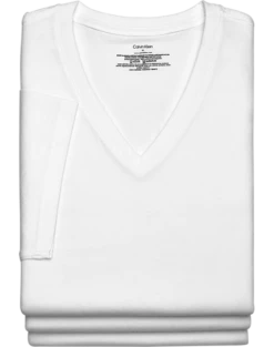 Calvin Klein V-Neck T-Shirt, 3-Pack, White