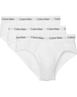 Calvin Klein Classic Fit Cotton Briefs, 3-Pack, White