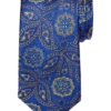 Joseph Abboud Narrow Silk Tie, Teal Paisley Medallion