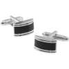 Pronto Uomo Cufflinks, Black Onyx & Silver