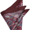 Joseph Abboud Pocket Square, Burgundy Paisley