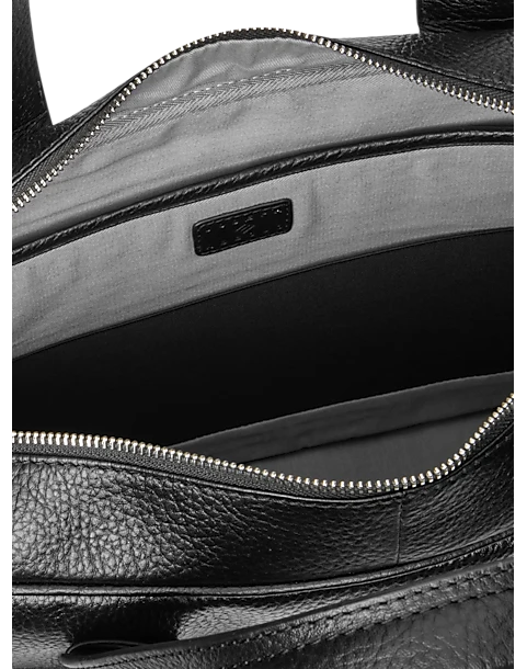 Joseph Abboud Pebbled Briefcase, Brown 2 Joseph Abboud Pebbled Briefcase, Brown - Image 2