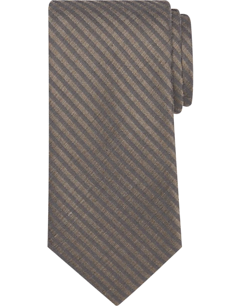 Calvin Klein Narrow Tie, Wheat Stripe 1 Calvin Klein Narrow Tie, Wheat Stripe