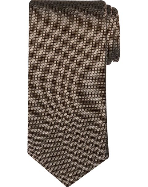 Calvin Klein Narrow Tie, Sandalwood Mini Geo 1 Calvin Klein Narrow Tie, Sandalwood Mini Geo
