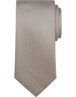 Calvin Klein Narrow Tie, Taupe Pin Dot