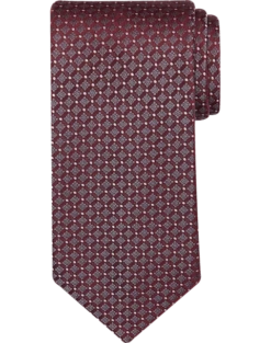 Calvin Klein Narrow Tie, Burgundy Mini Diamond