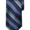 Awearness Kenneth Cole Narrow Tie, Navy Pebbled Stripe