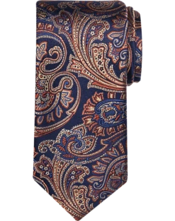 Awearness Kenneth Cole Narrow Tie, Rust Fancy Paisley