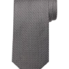 Pronto Uomo Narrow Tie, Charcoal Circle Dot