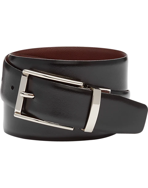 Joseph Abboud Feather Edge Reversible Pebbled Leather Belt, Cognac 2 Joseph Abboud Feather Edge Reversible Pebbled Leather Belt, Cognac - Image 2