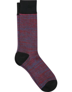 Egara Blue And Red Sketched Stripe Socks, 1 Pair