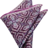 Pronto Uomo Pocket Square, Purple Oversized Medallion