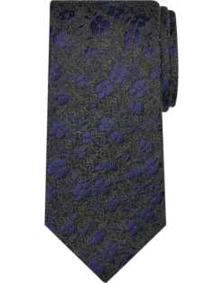 Pronto Uomo Narrow Tie, Marine Floral