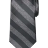 Pronto Uomo Narrow Tie, Charcoal Stripe