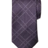 Joseph Abboud Narrow Tie, Purple Tonal Plaid
