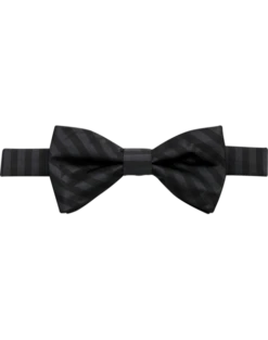 Pronto Uomo Pre-Tied Bow Tie, Black Stripe