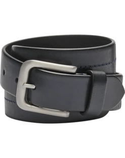 Joseph Abboud Leather Casual Belt, Navy