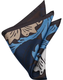 Joseph Abboud Pocket Square, Black Western Floral