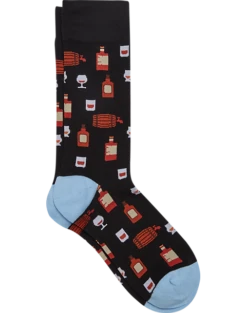 Egara Socks, Black Whiskey Barrels And Glasses