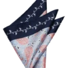 Pronto Uomo Pocket Square, Coral Paisley