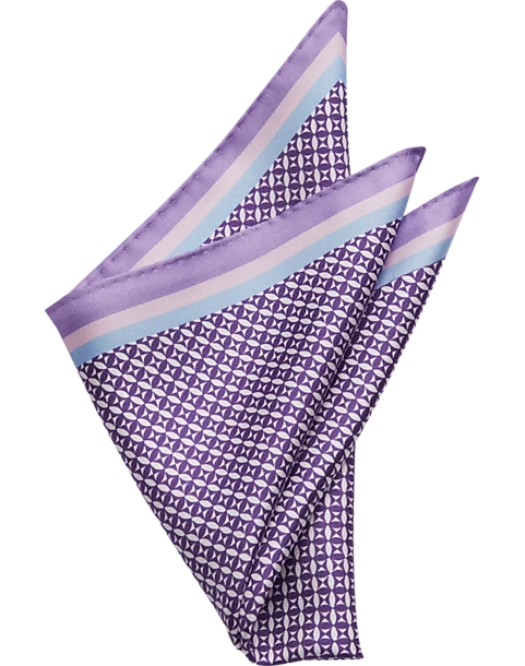 Pronto Uomo Pocket Square, Purple Check 1 Pronto Uomo Pocket Square, Purple Check