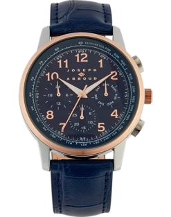 Joseph Abboud Watch, Navy Blue & Rose Gold