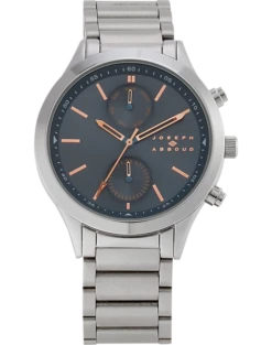 Joseph Abboud Watch, Silver & Slate Gray