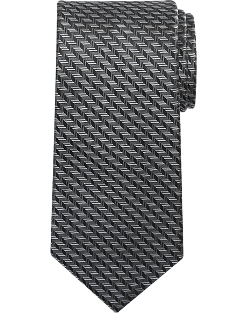 Pronto Uomo Narrow Tie, Black Tonal Pattern 1 Pronto Uomo Narrow Tie, Black Tonal Pattern