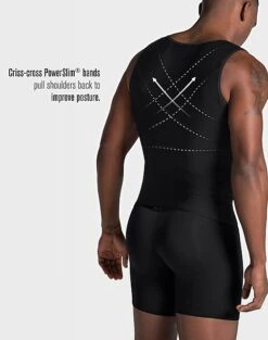 Leo By Leonisa Body Shaper Vest With Back Support, Black -Elite Suit Shop MW40 8YFU 02 LEO USA BLACK ALT3