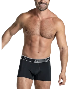 Leo By Leonisa Microfiber Trunks, Black