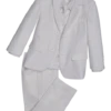 Peanut Butter Collection Slim Fit Toddlers Tuxedo, Pearl White