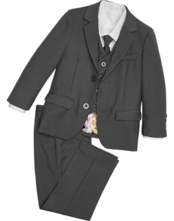 Peanut Butter Collection Slim Fit Toddlers Tuxedo, Charcoal
